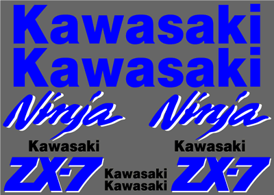 Kawasaki ZX-7 1990 Decal Set