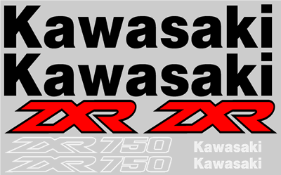 Kawasaki ZXR 750  Decal Set 1991 Model
