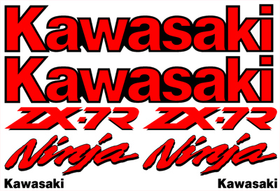 Kawasaki ZX-7R Decal Set 1994 Model