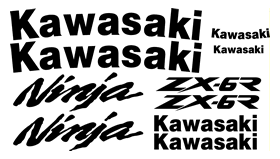 Kawasaki ZX6R Decal set 1995 Model