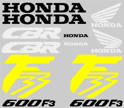 Honda F3 1996 Style Full Decal Set