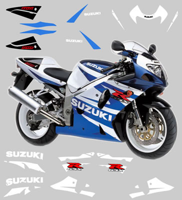 Suzuki GSXR 2001 Full decal and graphics kit