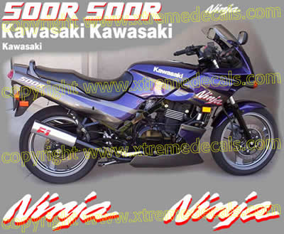 Kawasaki Ninja 500 R Decal set 2001 Model