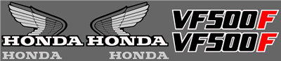 Honda VF 500F Full Decal Set style2