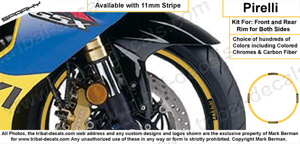 Wheel Rim Decal Kit Pirelli