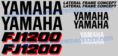 Yamaha FJ1200 1986 Full Decal Set