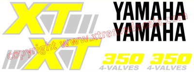 Yamaha XT350 1990 Decal Set