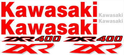 Kawasaki ZXR-400 Decal Set 1995 Model