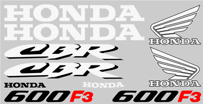 Honda F3  Full Decal Set 1997 Style