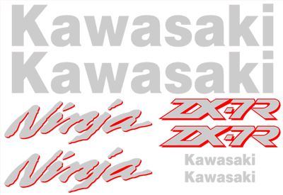 Kawasaki ZX-7R Ninja Decal Set 1997 Style