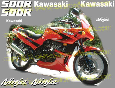 Kawasaki Ninja 500 R Decal set 1999 Model