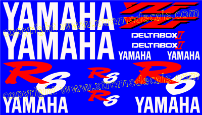 Yamaha YZF R6 Decal Set 2000 Model