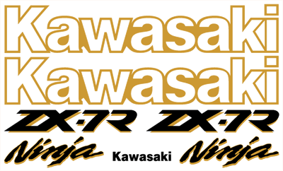 Kawasaki ZX-7R Ninja Decal Set 2002 Style