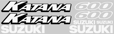 Suzuki GSX 600 Katana 2003 Model Full Decal Set