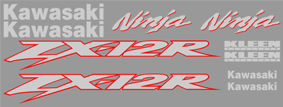 Kawasaki ZX-12R Ninja Decal Set 2003 Model