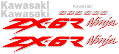 Kawasaki ZX-6R Decal Set 2003 Style A