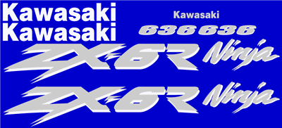 Kawasaki ZX-6R Decal Set 2003 Style C
