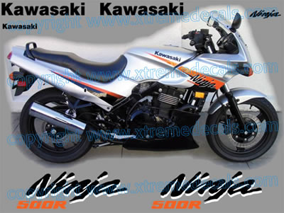Kawasaki Ninja 500 R Decal set 2004 Model