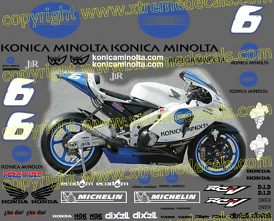 Honda Race Decal Set 2006 Konica Minolta