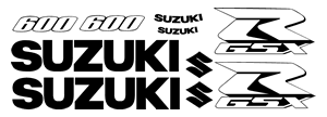 Suzuki GSXR 600 2006 and 2007 Decal set