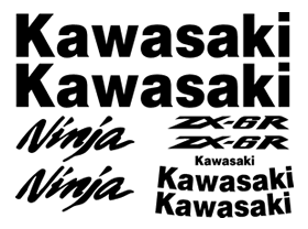 Kawasaki ZX6R Decal set 2007 Model