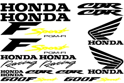 Honda 600F Sport Full Decal Set