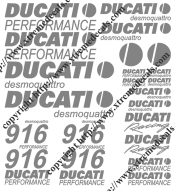 916 Ducati desmoquattro 24 Decal Set