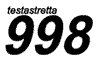 Ducati 998 testastretta decal left