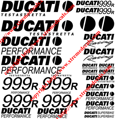 Ducati 999R Testastretta Decal Set