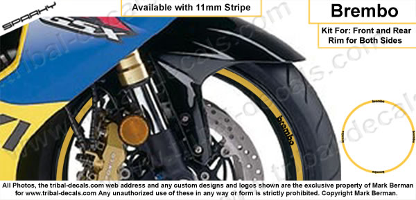 Wheel Rim Decal Kit Brembo