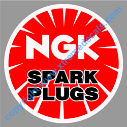 NGK Spark Plugs 3 colour decal