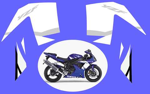 Yamaha YZF-R1 Graphics set for 2002 Blue bike