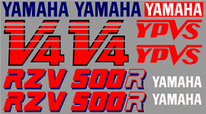 Yamaha RZV500R V4 motorcycle fairing decals stickers set kit rzv 500 Laminated 