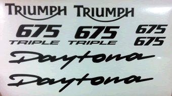 Triumph 675 triple Decal set