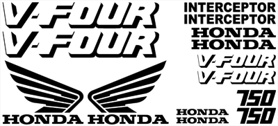 Honda 750 Interceptor Decal Set