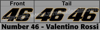 Rossi Race Number Set 3 decals no46