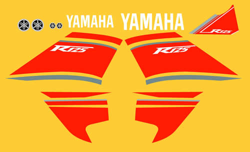 Yamaha R125 decals and graphics