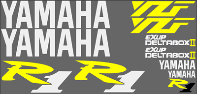 Yamaha R1 3 Colour Decal Set Yellow White Black