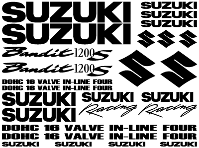 Suzuki Bandit 1200S Full 24 Decal Set