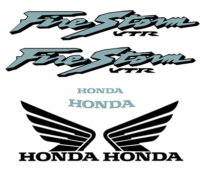 Honda vtr 1000f firestorm decal set 2001