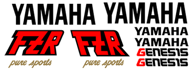 Yamaha FZR 400 1989 Decal Set