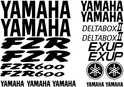 Yamaha FZR 600 2002 Decal Set