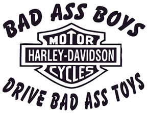 Harley Bad Ass Decal