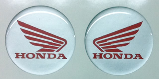Honda Wing domed tank badges