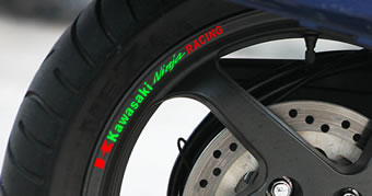 Kawasaki Ninja Racing Rim Decal set