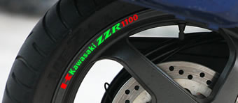 Kawasaki ZZR 1100 Rim Decal set