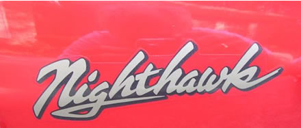 Nighthawk Decal - outlined for the Honda Nighthawk