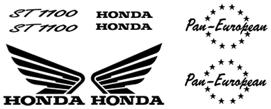 Honda ST1100 Pan European Decal Set