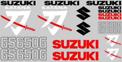Suzuki Katana GS650G Decal Set