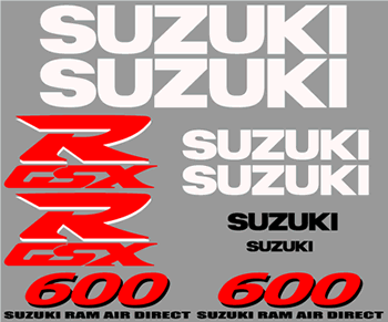 Suzuki GSXR 600 1997 Model Decal Set